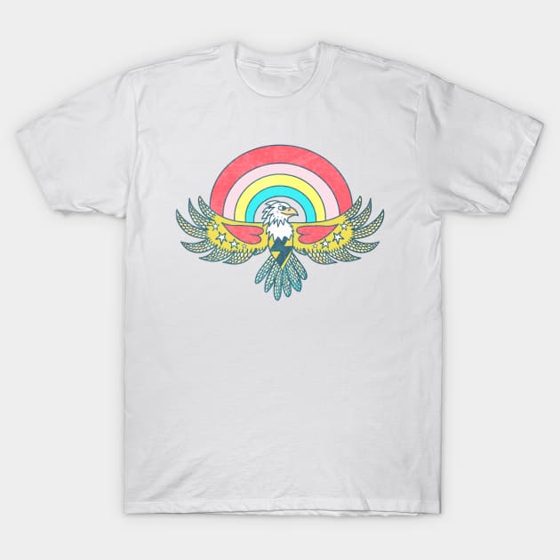 FALCON RAINBOW T-Shirt by NICHOLACOWDERYILLUSTRATIONS 